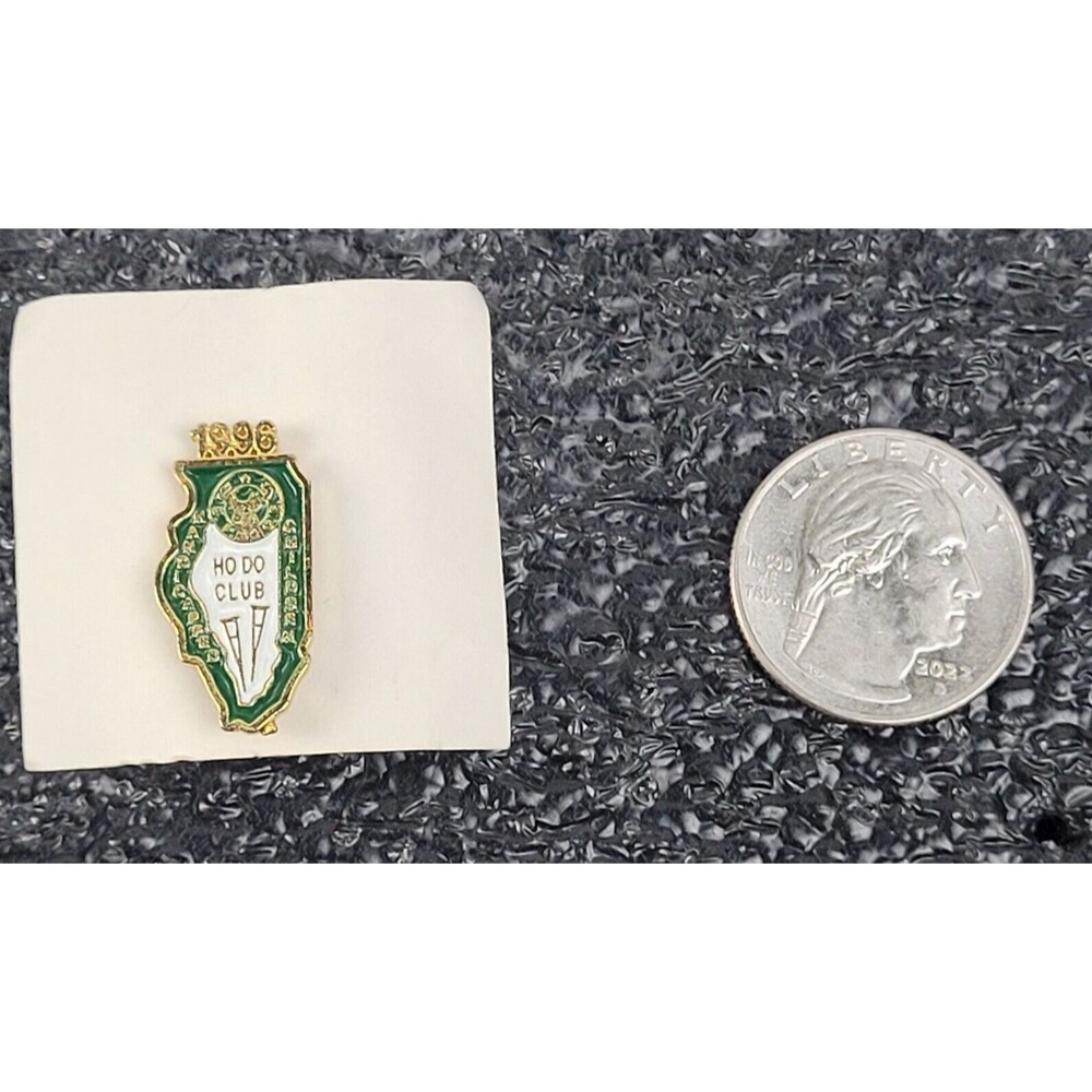 Vintage Green BPOE Ho Do Club, Handicap Children Metal Lapel Pin. Elks lodge - Picture 1 of 2